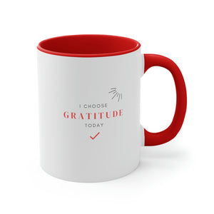 Sparrows Accent Coffee Mug - I Choose Gratitude (11oz)