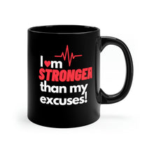 Load image into Gallery viewer, Sparrow Black Coffee Mug - I Am Stronger (11oz)

