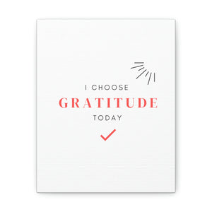 Finch Canvas Gallery Wraps - I Choose Gratitude, Simple